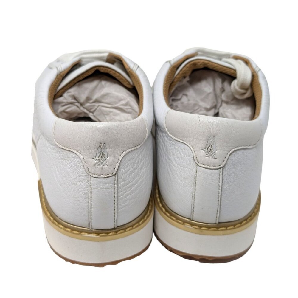 Hush Puppies Sabine White Leather Sneakers Tennis Shoes Trainers Size 8.5W Wide - Picture 5 of 10